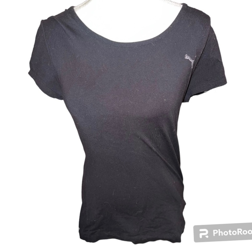 Puma black tee, workout wear, XL